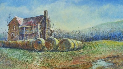 Hay Bale Fence